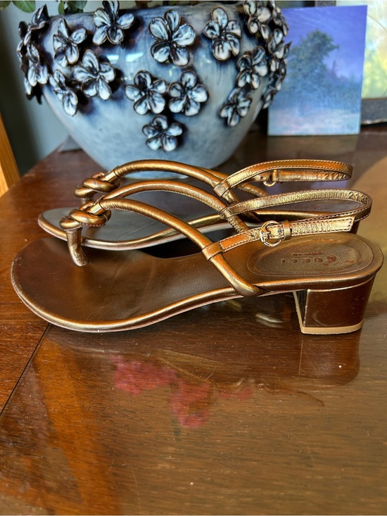Gucci Shoes - Gucci  Knotted Block Heels 38.5